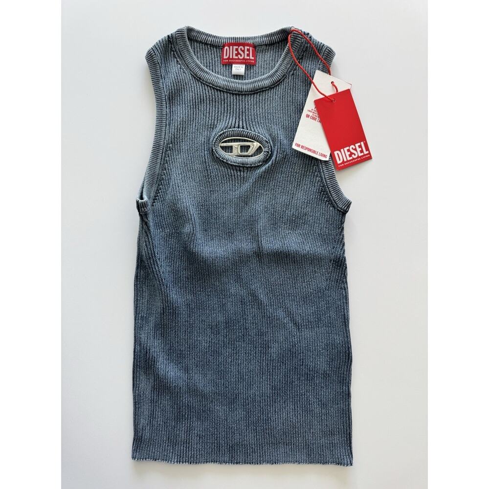 Diesel Womens Sleeveless Rib-knitted Top XS NWT!
